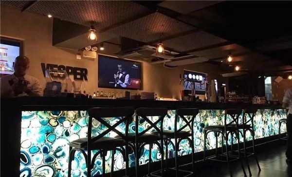 Backlit Blue Onyx Slab